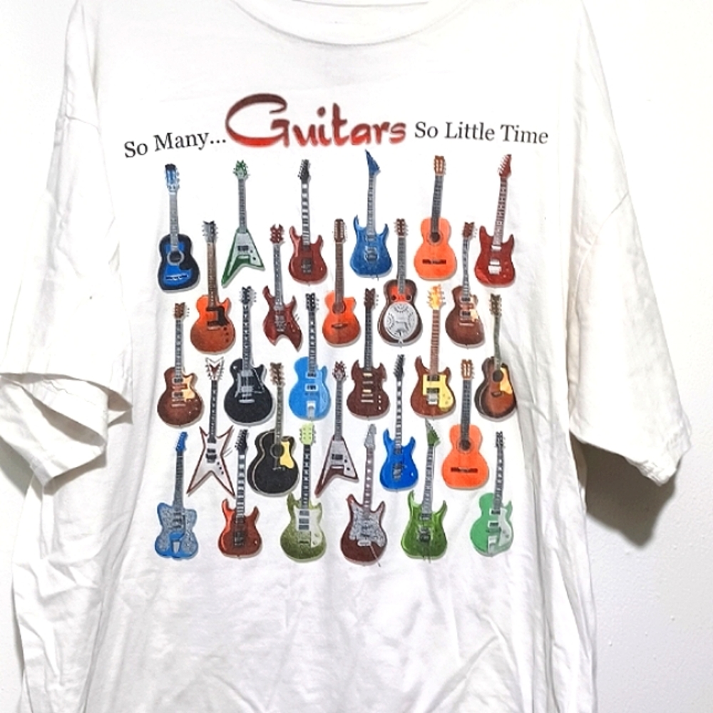 SoMany Guitars, So Little Time Mens XXL T Shirt by Infinite Ink